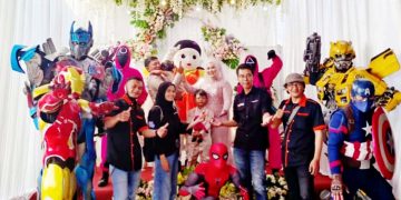 Atraksi Sulap dan Squid Game Robot Garut Cosplay, Curi Perhatian Tamu Undangan Resepsi Khitanan