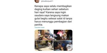 Bagikan Daging Kurban Sebelum Shalat Ied, Dedi Mulyadi Disindir Netizen