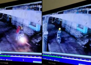 Diduga Pelaku Curanmor di Sukamenak Wanaraja, Dua Orang Terekam CCTV