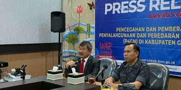 Bentuk Pertanggungjawaban Kinerja Kepada Publik, Tim Terpadu P4GNPN Kabupaten Garut Gelar Press Release